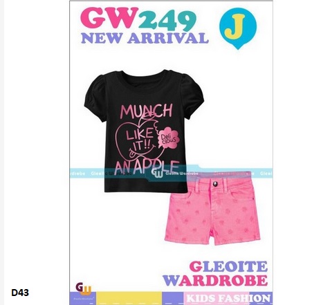 setelan kaos celana anak cewek